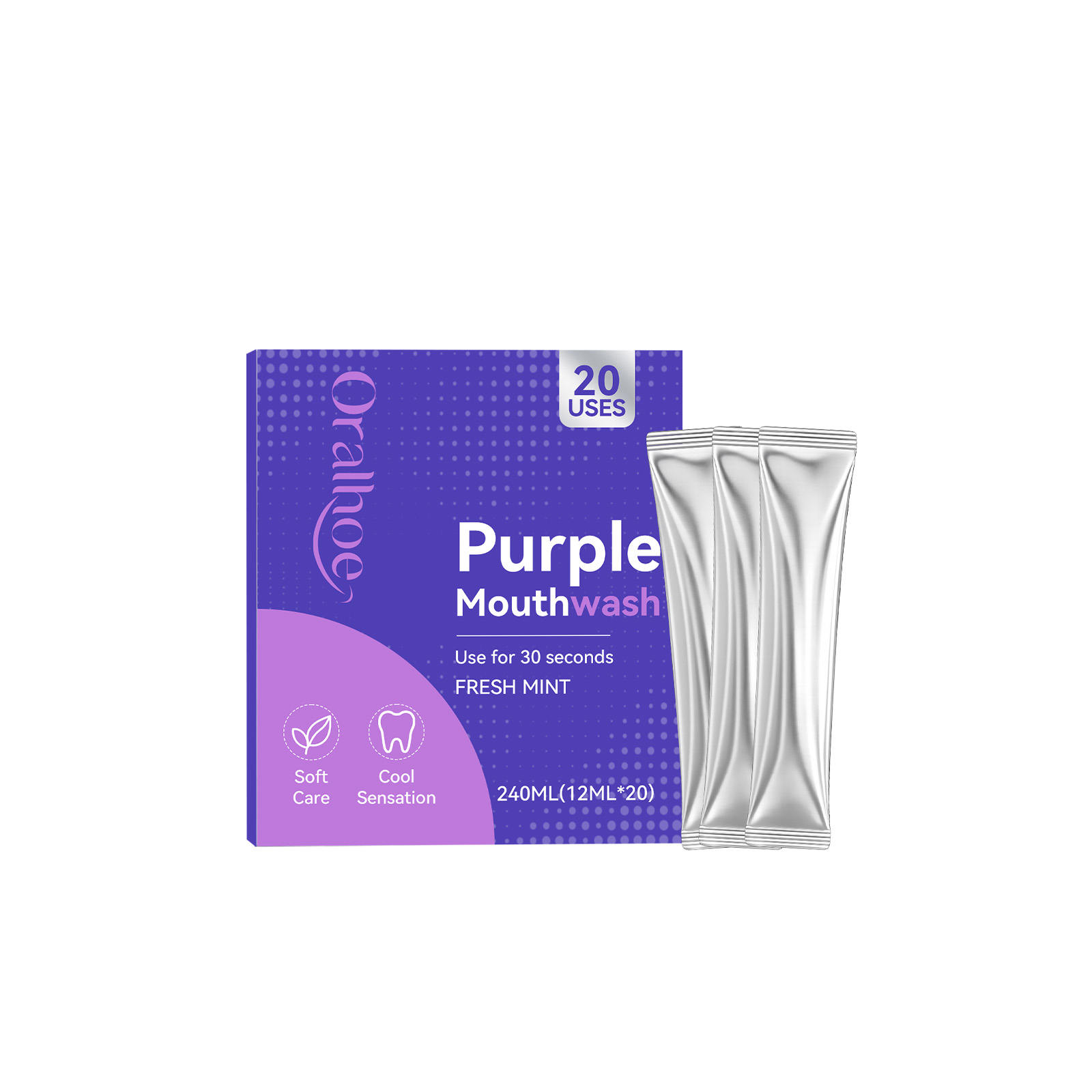 20pcs Purple Mouthwash Teeth W - огляд і ціна Teeth Whitening Mouthwash